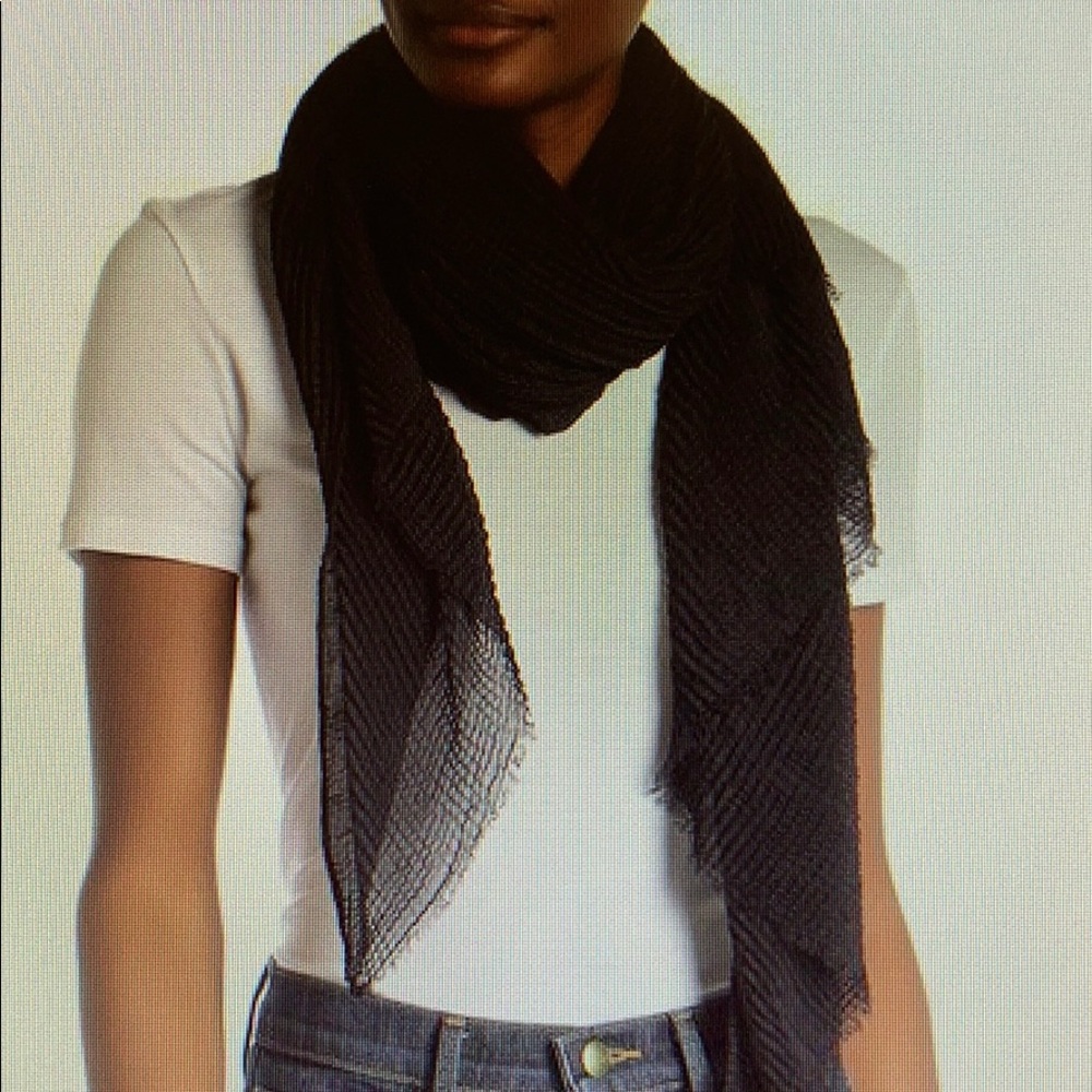 Oversized BCBG pleated wrap scarf